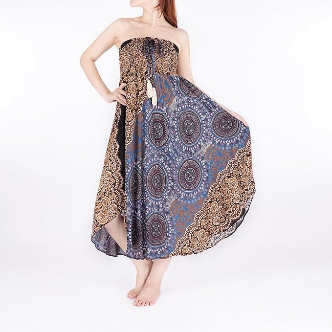 Lannaclothesdesign Women's Long Maxi Skirt Bohemian Gypsy Hippie Style Clothing Boho Skirts