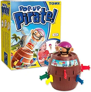 TOMY Pop Up Pirate Board Game - Swashbuckling Kids Games for Family Game Night - Kids Activities and Pirate Accessories - Family Board Games for Kids Ages 4 and Up