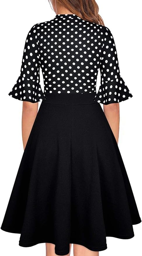 Women Summer Floral Ruffle Sleeve Wear to Work Church Wedding Guest Party Dresses