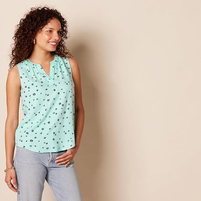 Amazon Essentials Women's Sleeveless Woven Shirt