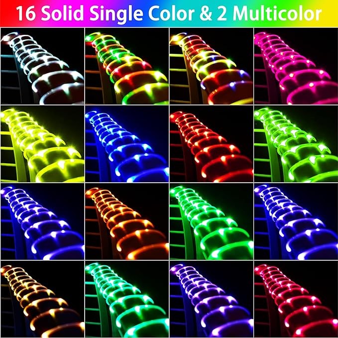 Nazuwke 49FT Solar Rope Lights Outdoor Waterproof, 18 Colors Changing 150 LEDs Fairy String Lights USB & Solar Powered with Remote, Multicolor Tube Light for Outside Trampoline Yard Christmas Decor