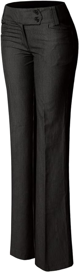 Design by Olivia Women's Relaxed Boot-Cut Office Pants Trousers Slacks